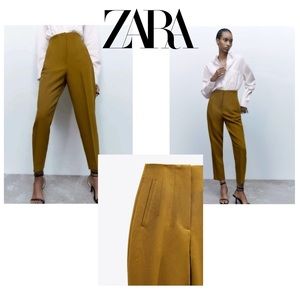 Zara- Pants with a high waist - Olive - Women (ART.: 7901/532/510)